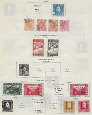 12 Bosnia And Herzegovina Stamps W/back Of Book From Quality Old Album 1914 - 1918