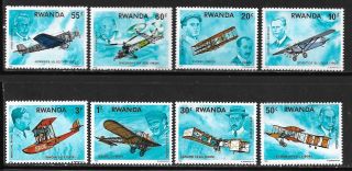 Rwanda Sc 885 - 92 Nh Issue Of 1978 - Aviation