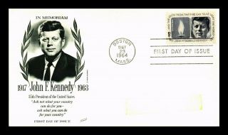 Dr Jim Stamps Us John F Kennedy First Day Cover Fleetwood Scott 1246