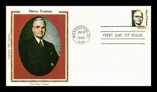 Dr Jim Stamps Us President Harry S Truman Colorano Silk First Day Cover