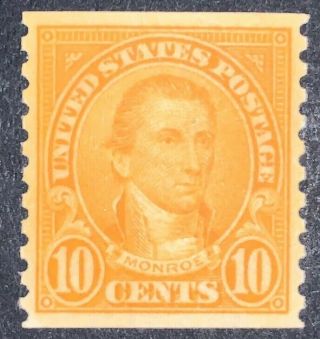 Travelstamps: 1924 Us Stamps Scott 603 10c Monroe,  Mnh,  Coil,  Single