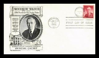 Dr Jim Stamps Us Woodrow Wilson Birthplace Fdc Aristocrats Cover