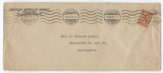 1928 Finland Locally Mailed American Consular Service Cover [y2649]