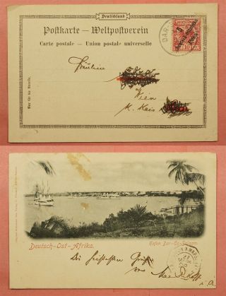 1898 German East Africa Postcard Dar - Es - Salaam To Austria
