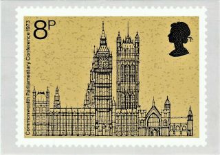 1973 Houses Of Parliament Phq Card No 3.  Cat £18.  00
