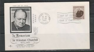 Can 440 - 1965 5c Sir Winston Churchill - Fdc By Rose Craft