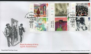 Gb 2018 Fdc Royal Academy Of Arts 250th Anniv London W1 Postmark Stamps