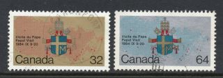 Canada 1030 - 1031 Vf - 1984 Papal Visit