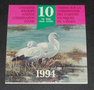 Canada Wildlife Habitat Conservation (ducks) 1994 Complete Booklet