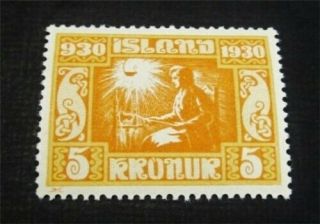 Nystamps Iceland Stamp 165 Og H $60