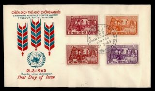 Dr Who 1963 Vietnam Freedom From Hunger Fdc C135648