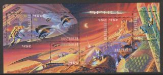 Australia - 2000,  Stamp Collecting Month,  Space - Mars Sheet - Mnh - Sg Ms2049