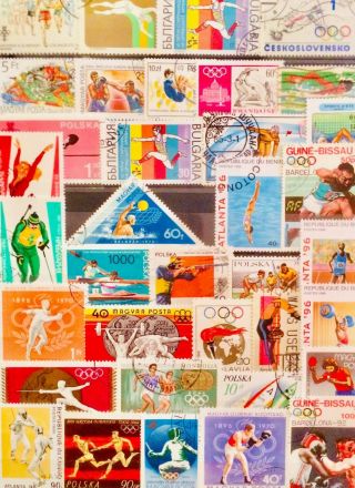 Sport Olympic Boxing Swimming Gymnast Thematic Topic Stamps Educational 04120619