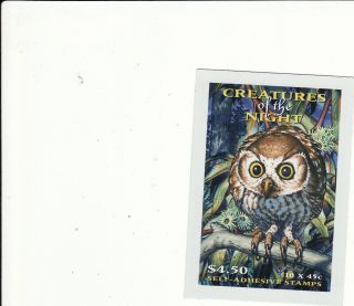 Australian Booklets - 1997 Sb117 Nocturnal Animals $4.  50