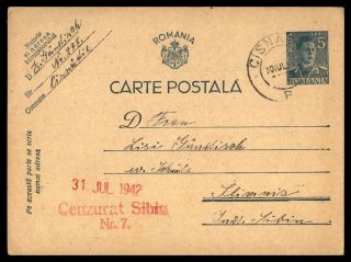 Mayfairstamps Romania 1942 Cisna Commercial Postal Card Stationery Wwb22321