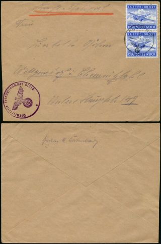 A495 Germany Censored Fieldpost Cover Fpo 01518 1943