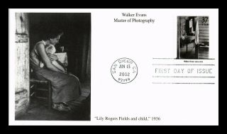 Dr Jim Stamps Us Walker Evans Master Of Photography First Day Cover Mystic