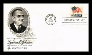 Dr Jim Stamps Us Lyndon B Johnson Inauguration Event Art Craft Cover 1965