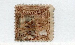 1869 U.  S.  Scott 113 Two Cent Post Horse & Rider Stamp