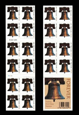 2007 Scott 4126 - Liberty Bell - Sm Micro/16mm - Usps Forever Stamp Blkt Of 20