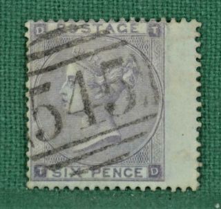 Gb Stamp 1862 - 64 6d Lilac Sg 84 (t116)