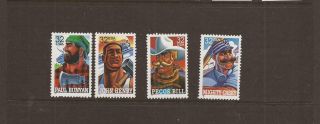 Usa 1996 Folk Heroes Mnh Set Of Stamps