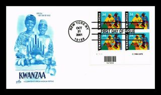 Dr Jim Stamps Us Kwanzaa African American Heritage Celebration Fdc Cover Block