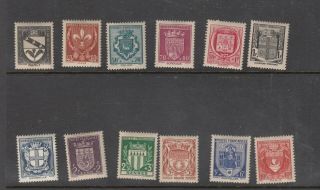 France 23 10 41 National Relief Fund Full Set Of 12 Unmounted,  Mm Sg727 -