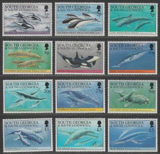 South Georgia,  Sth Sandwich Is 1994 Whales,  Dolphins Set Sg231 - 242 C £50