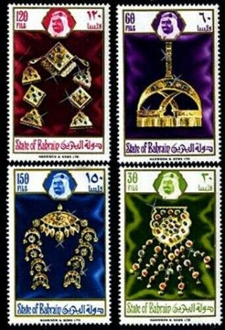 Herrickstamp Bahrain Sc.  218 - 21 Jewelry Nh Stamps