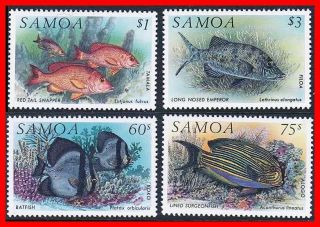 Samoa 1993 Ocean Fish Sc 819 - 22 Mnh Marine Life (no,  You Don 