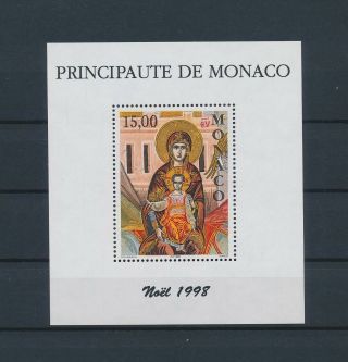 Lk48481 Monaco 1998 Christmas Religion Art Good Sheet Mnh