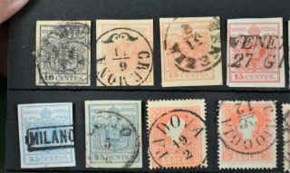 LOMBARDY & VENETIA STAMPS SELCECTION ON STOCK CARD (R95) 2