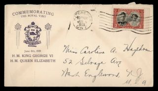 Dr Who 1939 Canada Kitchener King George Vi Queen Elizabeth Royal Visit C119273