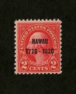 Us 1928 647 - 2c Washington Hawaii Overprint Issue - Og Mnh Vf