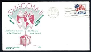 Syncom Ii Communications Satellite Launch 1963 Swanson Space Cover (9696)
