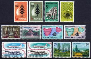 Norfolk Island 1960s Seven Different Issues