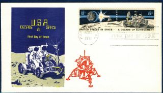 Us 1971 Space Achievement (1435b).  First Day Cover.  Jackson Cachet