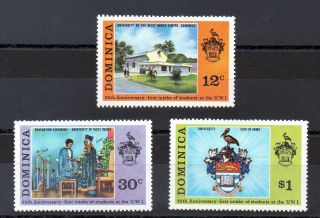 Dominica 1974 25th Anniversary Of West Indies University Mnh Set