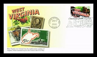Dr Jim Stamps Us West Virginia Greetings From America First Day Cover Mystic