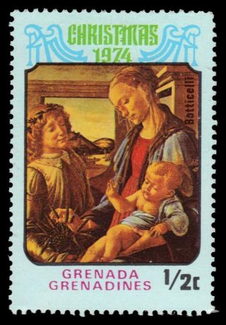 Grenada - Grenadines 32 - " Virgin And Child " By Botticelli (pa10034)