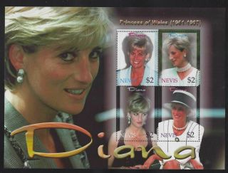 Nevis 2003 $2 Princess Diana S/s Sc 1332 Nh