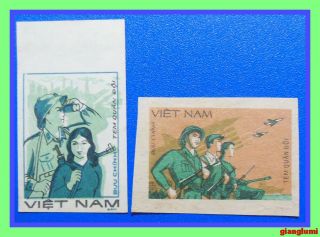 Vietnam Imperf Military Frank Set 2 Mnh Ngai