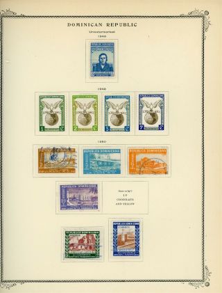 Dominican Republic Scott Specialty Album Page Lot 21 - See Scan - $$$