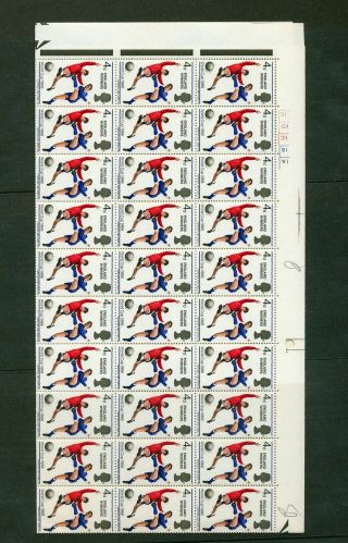 Great Britain 1966 England Winners Football World Cup Sheet Mnh (120 Stamps) (as09