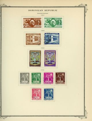 Dominican Republic Scott Specialty Album Page Lot 17 - See Scan - $$$