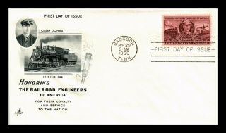 Dr Jim Stamps Us Railroad Engineers First Day Cover Scott 993 Art Craft