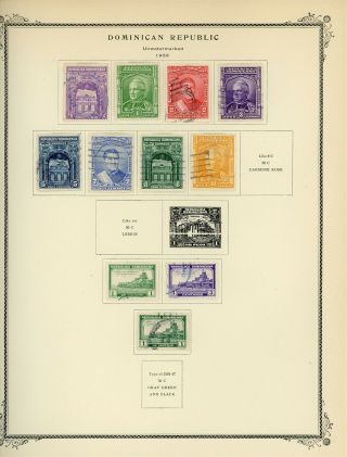 Dominican Republic Scott Specialty Album Page Lot 9 - See Scan - $$$