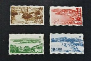Nystamps Japan Stamp 542 - 545 Og Nh $38