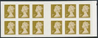 Gb 12 X 1st Gold Booklet Scarce Mtil/ma10 Short Bands At Bottom